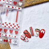 Winter Sweater Nail Stickers, Sweater Nail Decals, Winter Nail Designs, 5D Embossed, Nail Decal Art, Heart Nail Stickers - Miss Fairy Nails